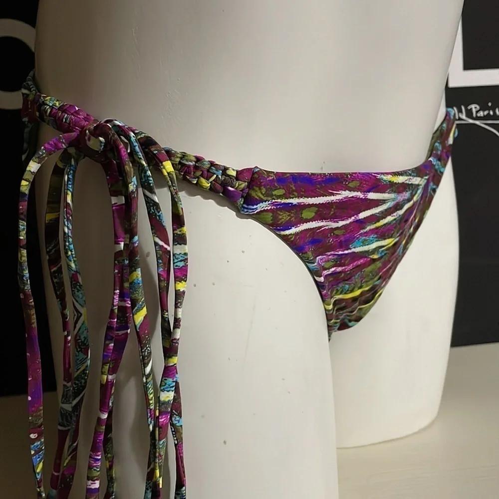 Miss Bikini Luxe Bikini Bottom Macrame Brazilian Bikini Bottom VS Bikini NEW